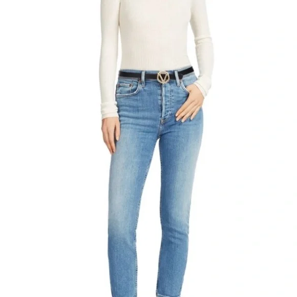 🆕VALENTINO by Mario Valentino Black Belt with Gold V Removable Buckle 🔥Large🔥 - Picture 4 of 17